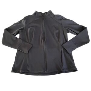 All in Motion Women's Full Zip Mock Neck Jacket Black XL